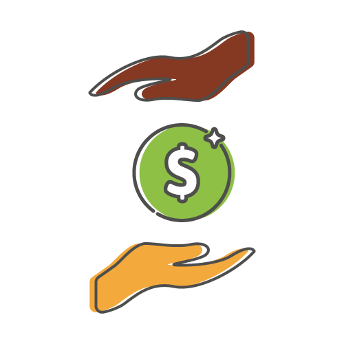 Icon with dollar sign