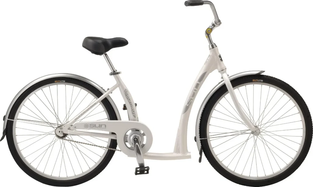 Side profile of a step-through bike