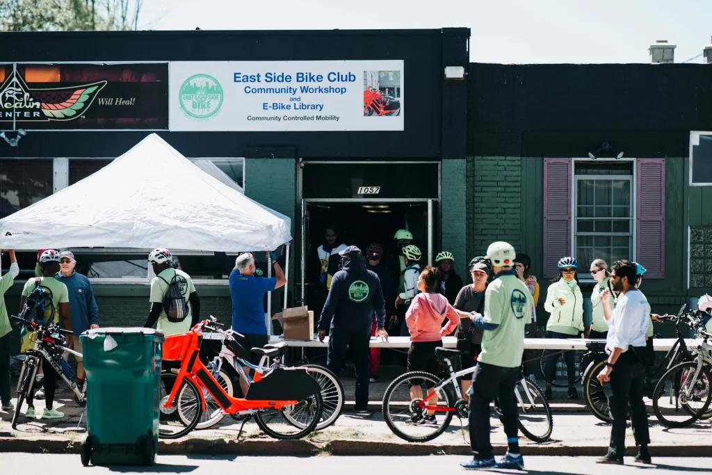 ESBC's E-bike Library and Community Workshop.