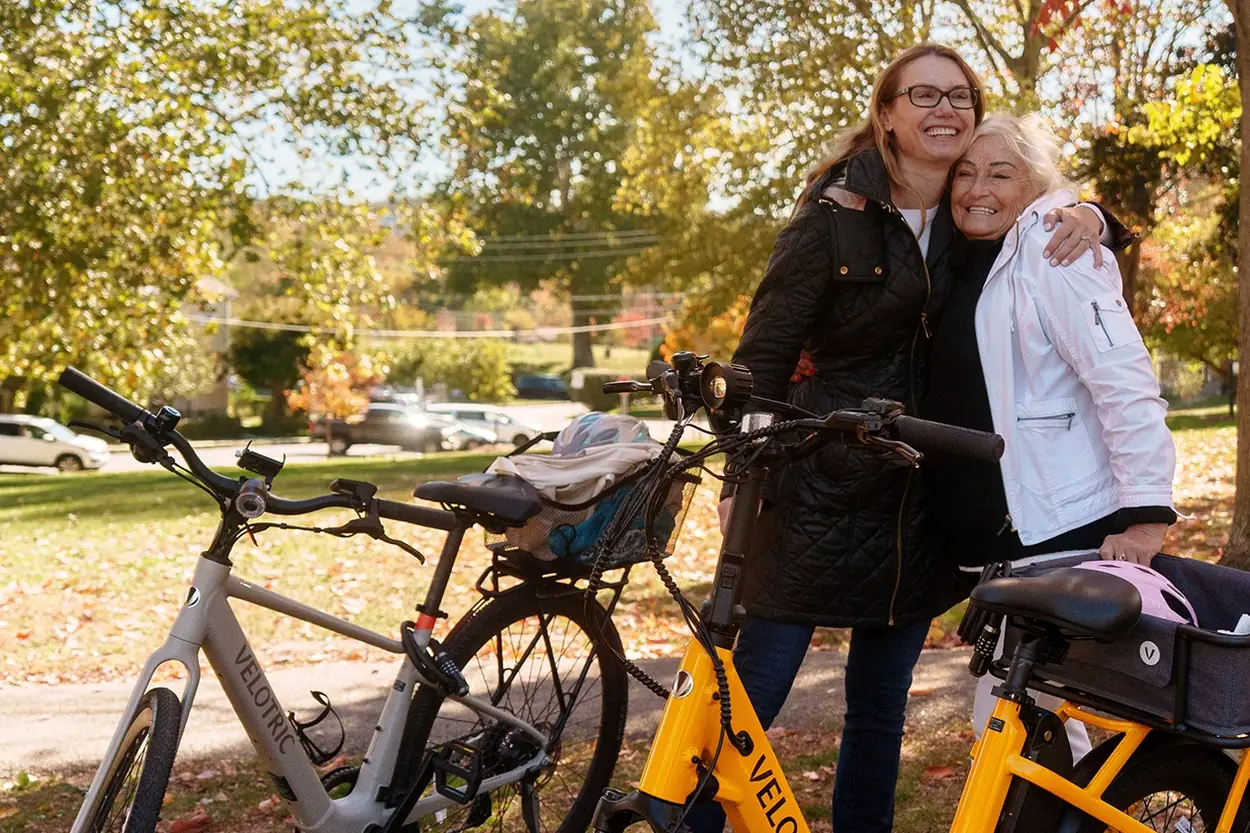 mother and daughter ebike owners